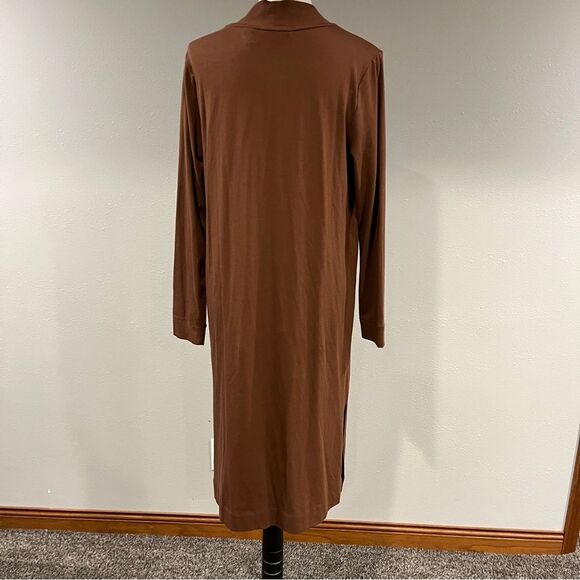 Isaac Mizrahi Brown Long Cardigan Sweater duster size small - Picture 4 of 13